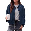 PRETTYGARDEN Faux Suede Casual Cropped Fall Jacket for Women Trendy 2026