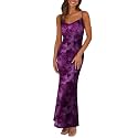 PRETTYGARDEN Women's 2026 Summer Floral Spaghetti Strap Maxi Dress Stretch Sexy Bodycon Dress Backless Slip Long Dresses