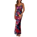 PRETTYGARDEN Women's 2026 Summer Floral Spaghetti Strap Maxi Dress Stretch Sexy Bodycon Dress Backless Slip Long Dresses