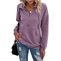 PRETTYGARDEN Women39s Casual Long Sleeve Zipper Sweatshirt