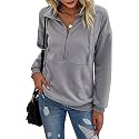 PRETTYGARDEN Women39s Casual Long Sleeve Zipper Sweatshirt