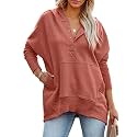 PRETTYGARDEN Women39s Casual Long Sleeve Zipper Sweatshirt
