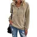 PRETTYGARDEN Women39s Casual Long Sleeve Zipper Sweatshirt