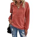 PRETTYGARDEN Women39s Casual Long Sleeve Zipper Sweatshirt
