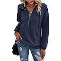 PRETTYGARDEN Women39s Casual Long Sleeve Zipper Sweatshirt