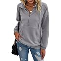 PRETTYGARDEN Women's Casual Long Sleeve Sweatshirt Half Zip Pullover Tops