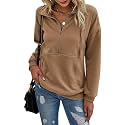PRETTYGARDEN Women's Casual Long Sleeve Sweatshirt Half Zip Pullover Tops