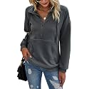 PRETTYGARDEN Women's Casual Long Sleeve Sweatshirt Half Zip Pullover Tops