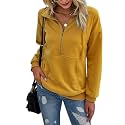 PRETTYGARDEN Women39s Casual Long Sleeve Zipper Sweatshirt