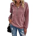 PRETTYGARDEN Women39s Casual Long Sleeve Zipper Sweatshirt
