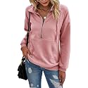 PRETTYGARDEN Women's Casual Long Sleeve Sweatshirt Half Zip Pullover Tops