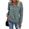 PRETTYGARDEN Women39s Casual Long Sleeve Zipper Sweatshirt