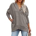 PRETTYGARDEN Women's Casual Long Sleeve Sweatshirt Half Zip Pullover Tops