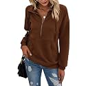 PRETTYGARDEN Women39s Casual Long Sleeve Zipper Sweatshirt