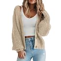 PRETTYGARDEN Women's Chunky Knit Open Front Cardigan Sweaters Fall Outfits