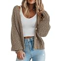 PRETTYGARDEN Women's Chunky Knit Open Front Cardigan Sweaters Fall Outfits