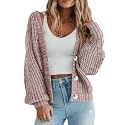 PRETTYGARDEN Women's Chunky Knit Open Front Cardigan Sweaters Fall Outfits