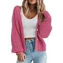 PRETTYGARDEN Women's Chunky Knit Open Front Cardigan Sweaters Fall Outfits
