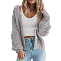 PRETTYGARDEN Women's Chunky Knit Open Front Cardigan Sweaters Fall Outfits