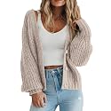 PRETTYGARDEN Women's Chunky Knit Open Front Cardigan Sweaters Fall Outfits