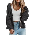 PRETTYGARDEN Women's Chunky Knit Open Front Cardigan Sweaters Fall Outfits