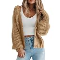 PRETTYGARDEN Women's Chunky Knit Open Front Cardigan Sweaters Fall Outfits