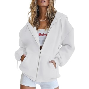 PRETTYGARDEN Womens Fall Zip Up Hoodies Sweatshirts