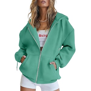 PRETTYGARDEN Womens Fall Zip Up Hoodies Sweatshirts
