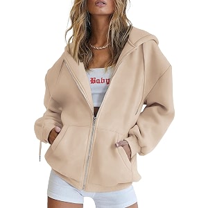 PRETTYGARDEN Womens Fall Zip Up Hoodies Sweatshirts