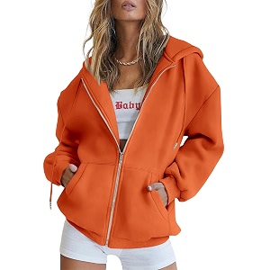 PRETTYGARDEN Womens Fall Zip Up Hoodies Sweatshirts
