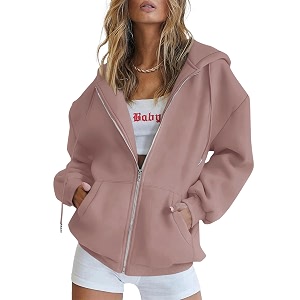 PRETTYGARDEN Womens Fall Zip Up Hoodies Sweatshirts