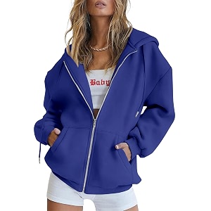 PRETTYGARDEN Womens Fall Zip Up Hoodies Sweatshirts