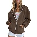 PRETTYGARDEN Women's Fall Zip Up Hoodies Sweatshirts