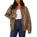 PRETTYGARDEN Women's Faux Leather Motorcycle Jackets