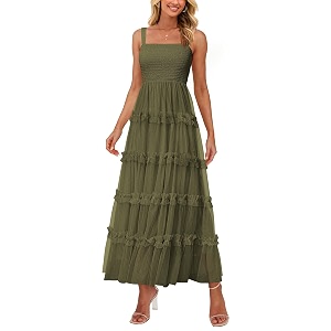 PRETTYGARDEN Womens Summer Dresses 2026 Sleeveless Smocked