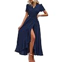 PRETTYGARDEN Women39s Summer Wrap Maxi Dress Casual