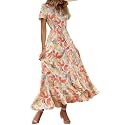 PRETTYGARDEN Women39s Summer Wrap Maxi Dress Casual