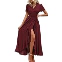 PRETTYGARDEN Women39s Summer Wrap Maxi Dress Casual