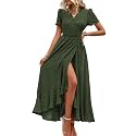 PRETTYGARDEN Women39s Summer Wrap Maxi Dress Casual