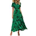 PRETTYGARDEN Women39s Summer Wrap Maxi Dress Casual