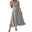 PRETTYGARDEN Women39s Summer Wrap Maxi Dress Casual
