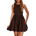 PRETTYGARDEN Womens Summer Bubble Sleeveless Mini Dress
