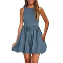 PRETTYGARDEN Womens Summer Bubble Sleeveless Mini Dress