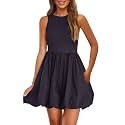 PRETTYGARDEN Womens Summer Bubble Sleeveless Mini Dress