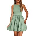 PRETTYGARDEN Womens Summer Bubble Sleeveless Mini Dress