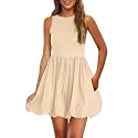 PRETTYGARDEN Womens Summer Bubble Sleeveless Mini Dress