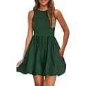 PRETTYGARDEN Womens Summer Bubble Sleeveless Mini Dress