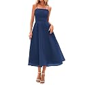 PRETTYGARDEN Womens Summer Dresses 2025 Spaghetti Strap