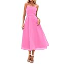 PRETTYGARDEN Womens Summer Dresses 2025 Spaghetti Strap