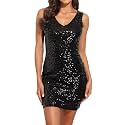 PrettyGuide Women39s Sequin Cocktail Dress V Neck